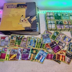 Pokemon Trading Cards Collection with Pikachu Binder - Yellow and Multicolor